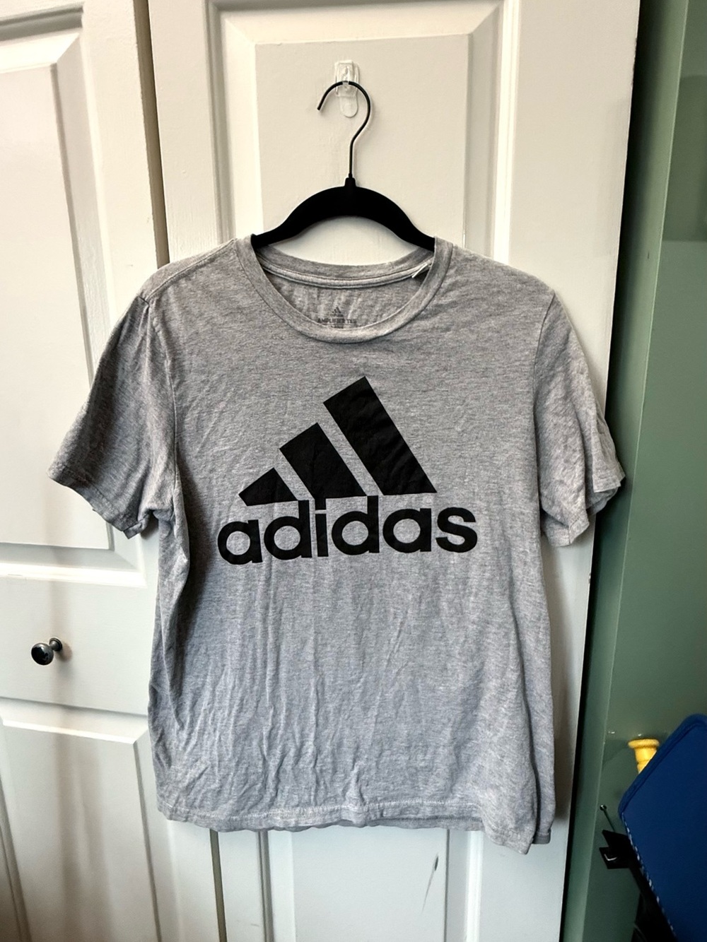 adidas Gray Tee with Black Logo -Short Sleeve